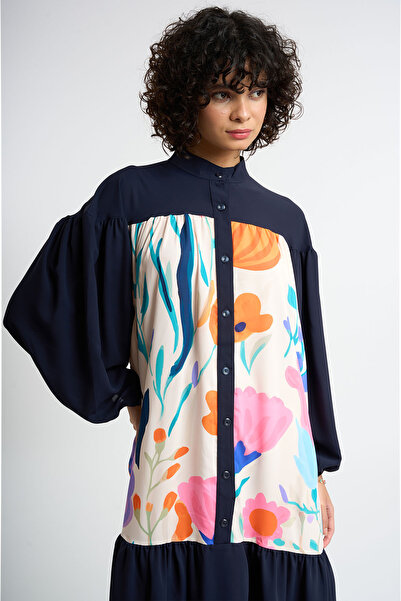 HANIQA Γυναικείο φόρεμα με πλισέ με κουμπιά |   2058