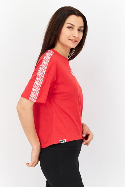 UFC Women Sportswear Fit Short Sleeve Training T-shirts, Red
