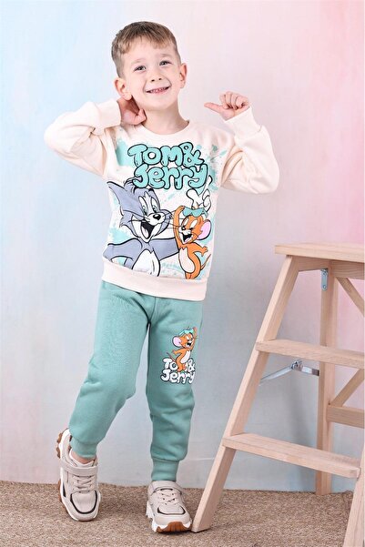 LİLLYPİCCA Boy's Tom and Jerry Character Patterned 3-Thread Raster Set of 2