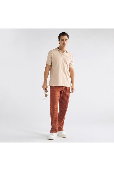 FAV Solid Polo T-shirt with Short Sleeves