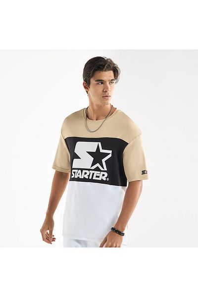 FAV Starter Logo Print T-shirt with Short Sleeves and Crew Neck