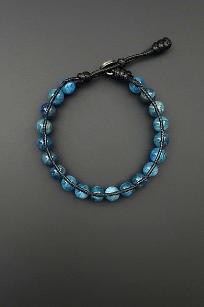 Seven Art Jewelry Natural Stone Apatite Bracelet - Blue Gift Bracelet