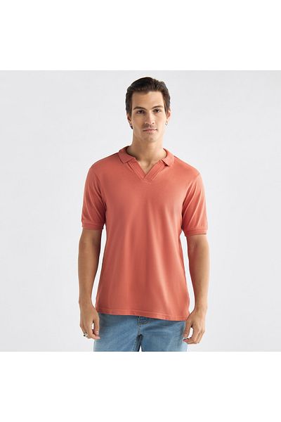 FAV Solid Polo T-shirt with Short Sleeves