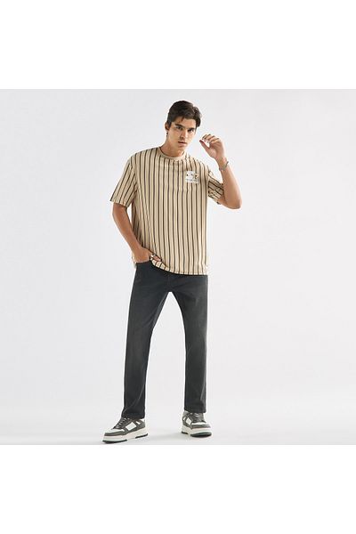 FAV Starter Striped T-shirt with Crew Neck and Short Sleeves