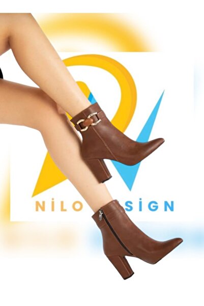 NILOO kadın günlük bot kadın klasik topuklu bot kadın fermuarlı bot 8cm