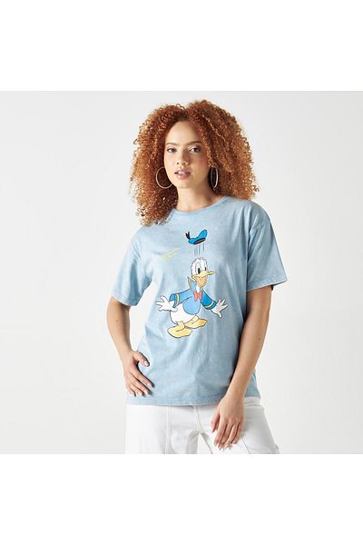 SP Characters Donald Duck Print Crew Neck T-shirt with Short Sleeves