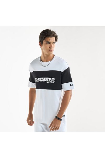 FAV Starter Logo Print T-shirt with Short Sleeves and Crew Neck