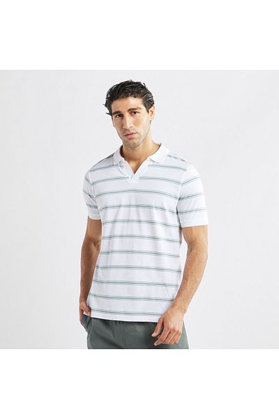 FAV Striped Polo T-shirt with Short Sleeves
