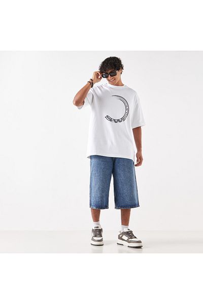 SP Characters Graphic Print Crew Neck T-shirt with Short Sleeves
