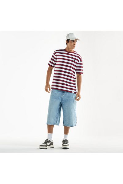 FAV Starter Striped Crew Neck T-shirt with Short Sleeves