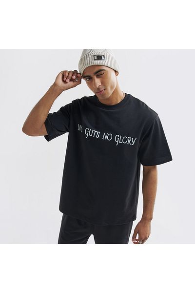 FAV Slogan Print T-shirt with Crew Neck and Short Sleeves