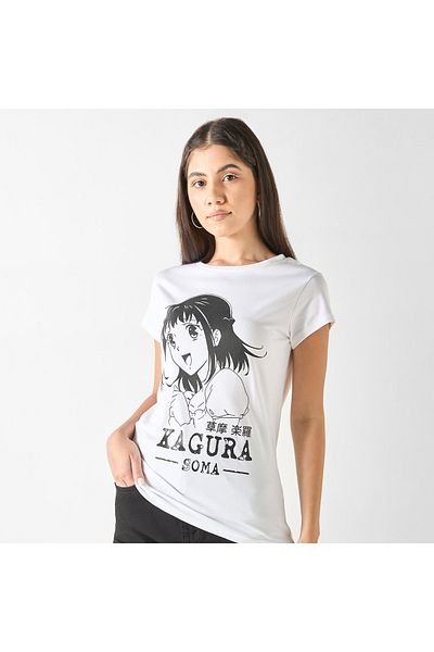 SP Characters Kagura Soma Print T-shirt with Short Sleeves