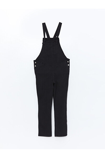 LC Waikiki LCWAIKIKI Maternity Yeni Siyah Kare Yaka Kadın Jean Salopet