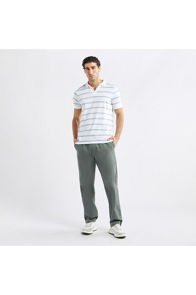 FAV Striped Polo T-shirt with Short Sleeves