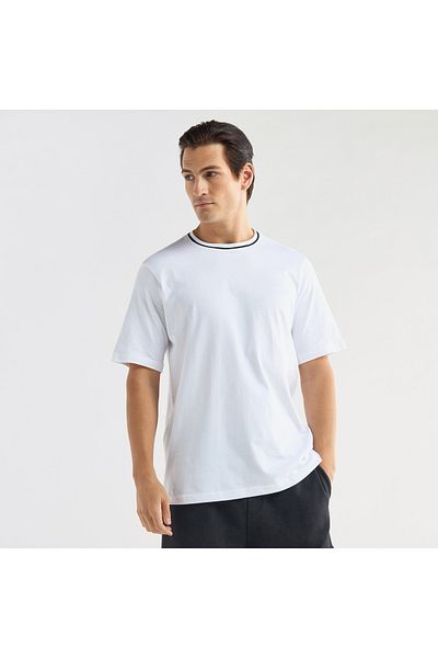 FAV Solid T-shirt with Round Neck and Short Sleeves