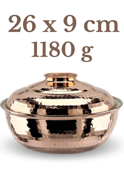 Efsoon Organics Dövme Bakır Helvane Çorba Tencere 26 x 9 cm