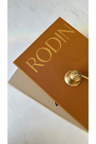 irayhomedecor Покрита с плат декоративна кутия за книги от 2 (Дега - Кафяв Роден)