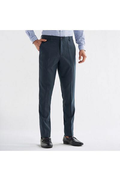 FAV Textured Trousers with Flexi Waistband and Pockets