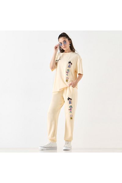 SP Characters Dragon Ball Z Print Joggers with Drawstring Closure and Pockets