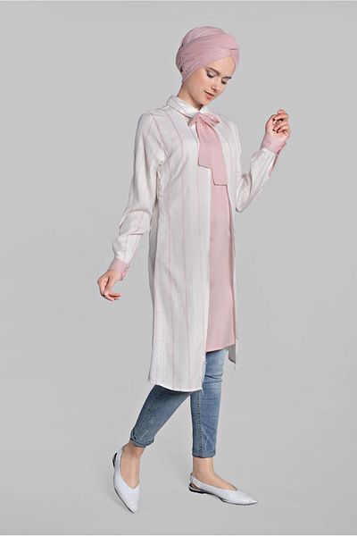 TRENDTESETTÜR Cotton Bow Detailed Tunic 6034