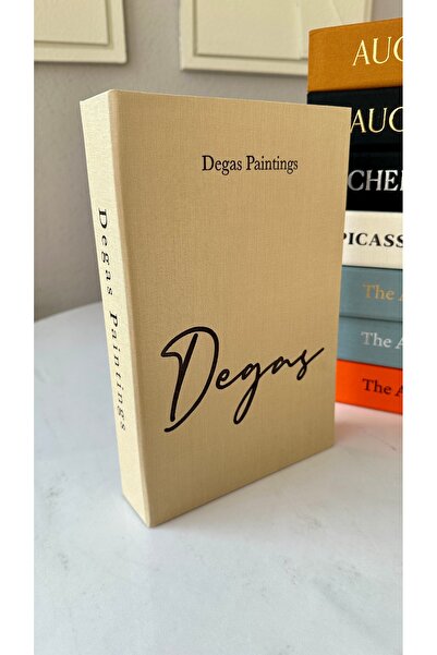 irayhomedecor Fabric Covered 2-Piece Decorative Book Box (Degas - Brown Rodin)