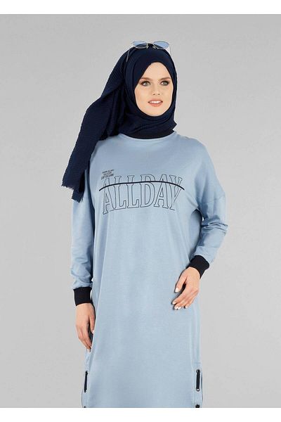 TRENDTESETTÜR Γυναικείο Μπλε T 73905 Πλεκτό Hijab Τουνίκ για όλη την ημέρα