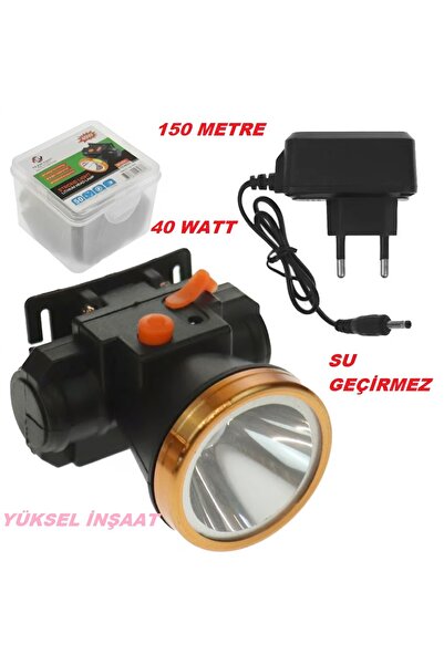 Ymc TIGER TORCH 40 WATT KAFA LAMBASI 150 METRE AYDINLATMA ŞARJ EDİLİR SU GEÇİ...