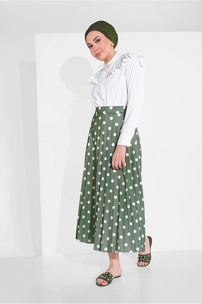 TRENDTESETTÜR Γυναικεία Εκρού (MINT-CREAM) Πουά Φούστα 9161