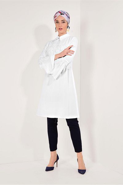 TRENDTESETTÜR Flounce Long Tunic - t 03281
