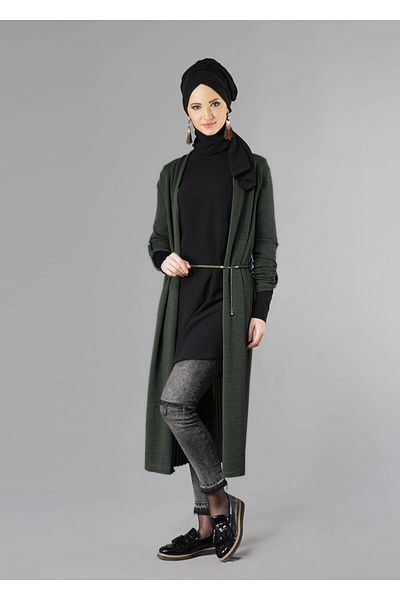 TRENDTESETTÜR Γυναικεία Ζακέτα Χακί 7221