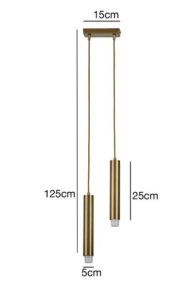 Bozyaka Aydınlatma Sarissa Decorative 2-Piece Metal Ceiling - Antique Pendant Lamp, Modern Chandelier, Sunlight LED Bulbs Included