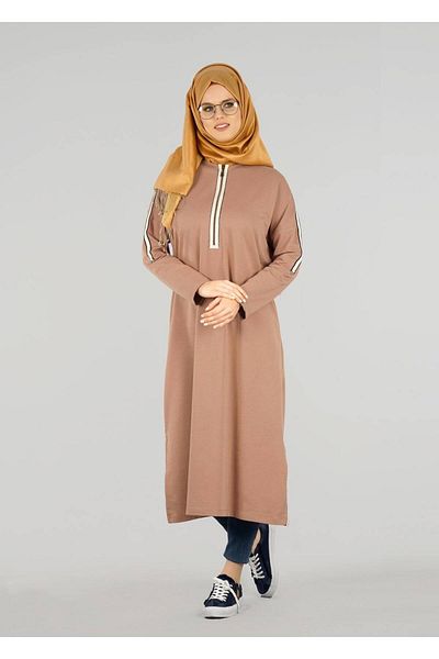 TRENDTESETTÜR Tunica Hijab din bumbac pieptănat T 56015 Allday pentru femei