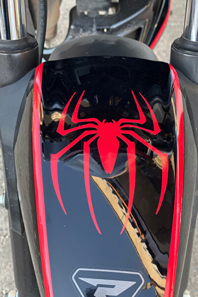 Banxtre Motor-Araba-Kask için Kırmızı Örümcek Spider Etiket Sticker (1 Adet)