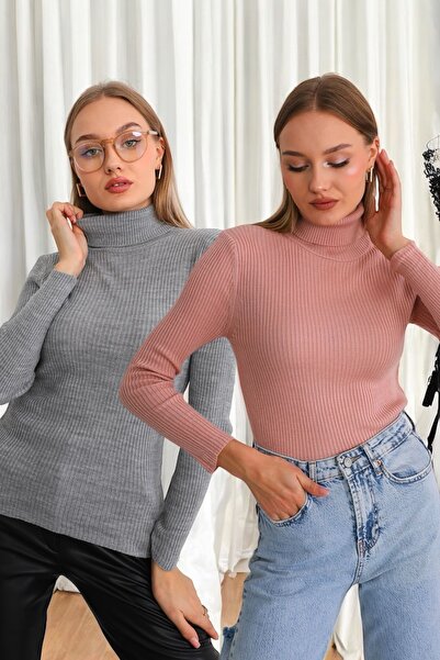 Jose Clothing سترة نسائية منسوجة بأكمام طويلة وناعمة للغاية بأكمام راجلان