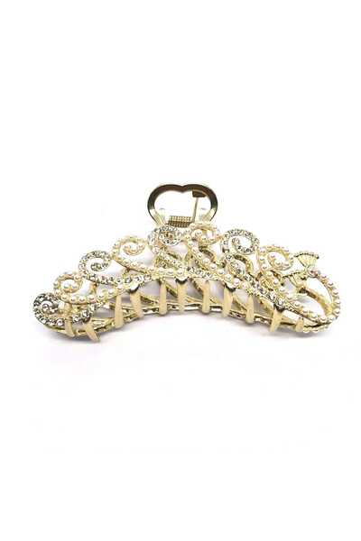 Daily Bazaar Cataramă din metal auriu cu piatră de cristal