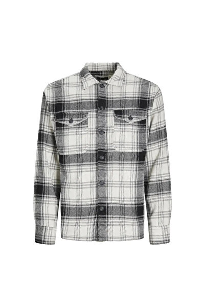 Jack & Jones Erkek JCOEDDIE CHECK WOOL BLEND Ceket- Beyaz