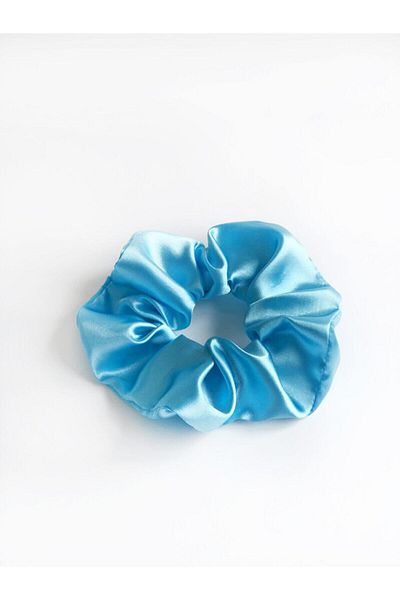Woollyland Cataramă pentru scrunchie din satin albastru petrol
