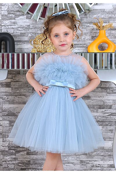 TREEMASS Girl's dress, satin and pearls Dream Tulle TREEMASS514