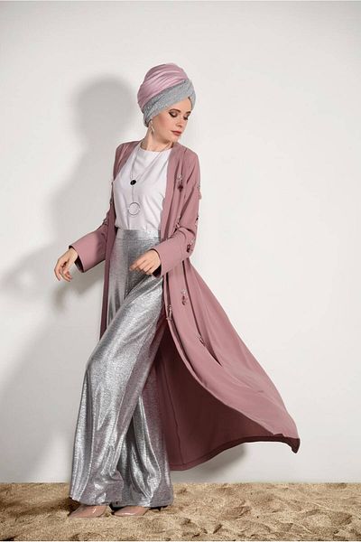 TRENDTESETTÜR Γυναικείο ροζ (ROSE) Casual μπουφάν με λεπτομέρεια φούντας 5096