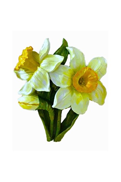 morlalem m 25cm Dev Nergis Buketi Çiçeği 25cm Silikon Kalıp K-467, Polyester ...