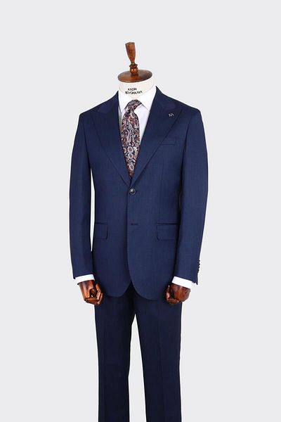 Kadir Büyükkaya Swallow Collar Two Buttons Men's Suit-Kax1363S