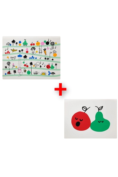 IKEA 2 детски американски чинии 40x30 cm IKEA 2-компонентен комплект бебешки ...