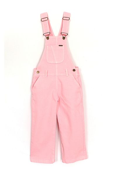 DobaKids Pink Girl's Denim Salopet - Ολόσωμη φόρμα ποδιών με λεπτομέρεια τσέπης