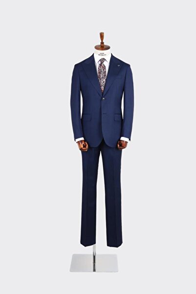 Kadir Büyükkaya Kırlangıç Yaka İki Düğmeli Erkek Takım Elbise-KAX1363S