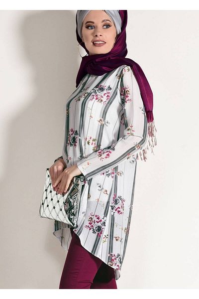 TRENDTESETTÜR T 2160 m - Fashion Floral Print Tunic