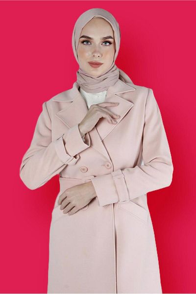 Alvina معطف 90359 - تصميم بحزام وأزرار