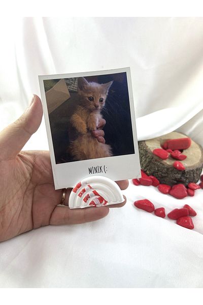 Melouro Red Design Rainbow Note Holder, Photo and Card Holder, Note Holder Wedding Name Holder