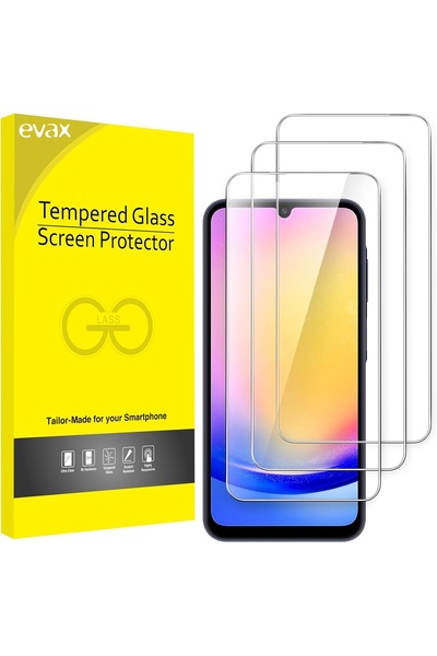 Evax 3'lü Paket Samsung A25 Uyumlu Temperli HD+ Cam Ekran Koruyucu (3'lü Paket)