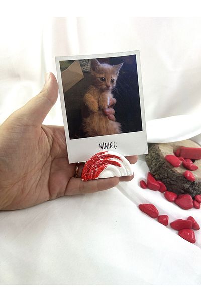 Melouro Red White Rainbow Note Holder, Photo and Card Holder, Note Holder Wedding Name Holder