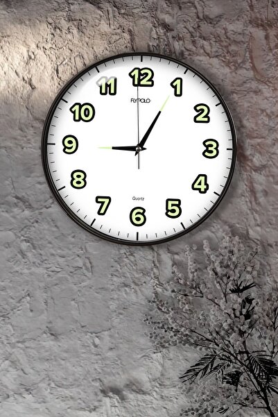 EMYA HOME Fosforlu Duvar Saati - 29 cm